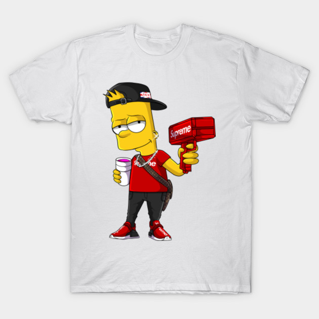 Bart simpson supreme t shirt sales